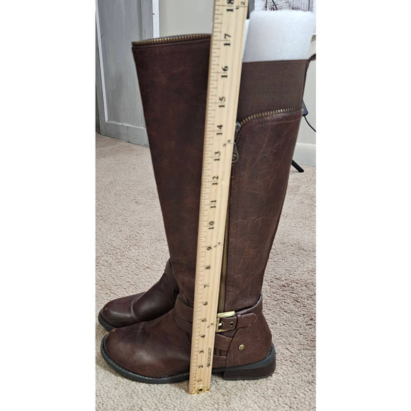G By Guess Women's Boots Tall Shaft Wide Calf Boots Brown Sz 8M Fits like 7.5M - Picture 12 of 12